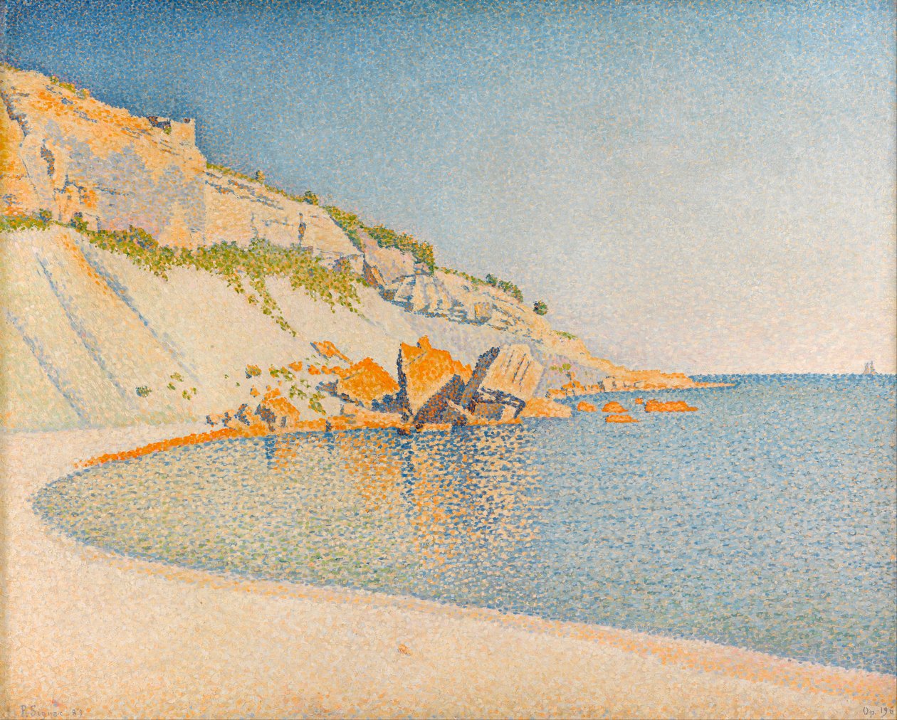 ""Cassis, Cap Lombard, Opus 196"" Målning av Paul Signac (1863-1935) 1889 - Olja på duk Dim 83,5x99,8 cm Gemeentemuseum Den Haag av Paul Signac