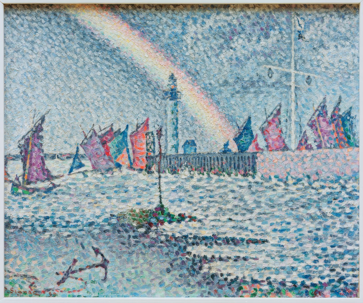 Ingång till hamnen i Honfleur av Paul Signac