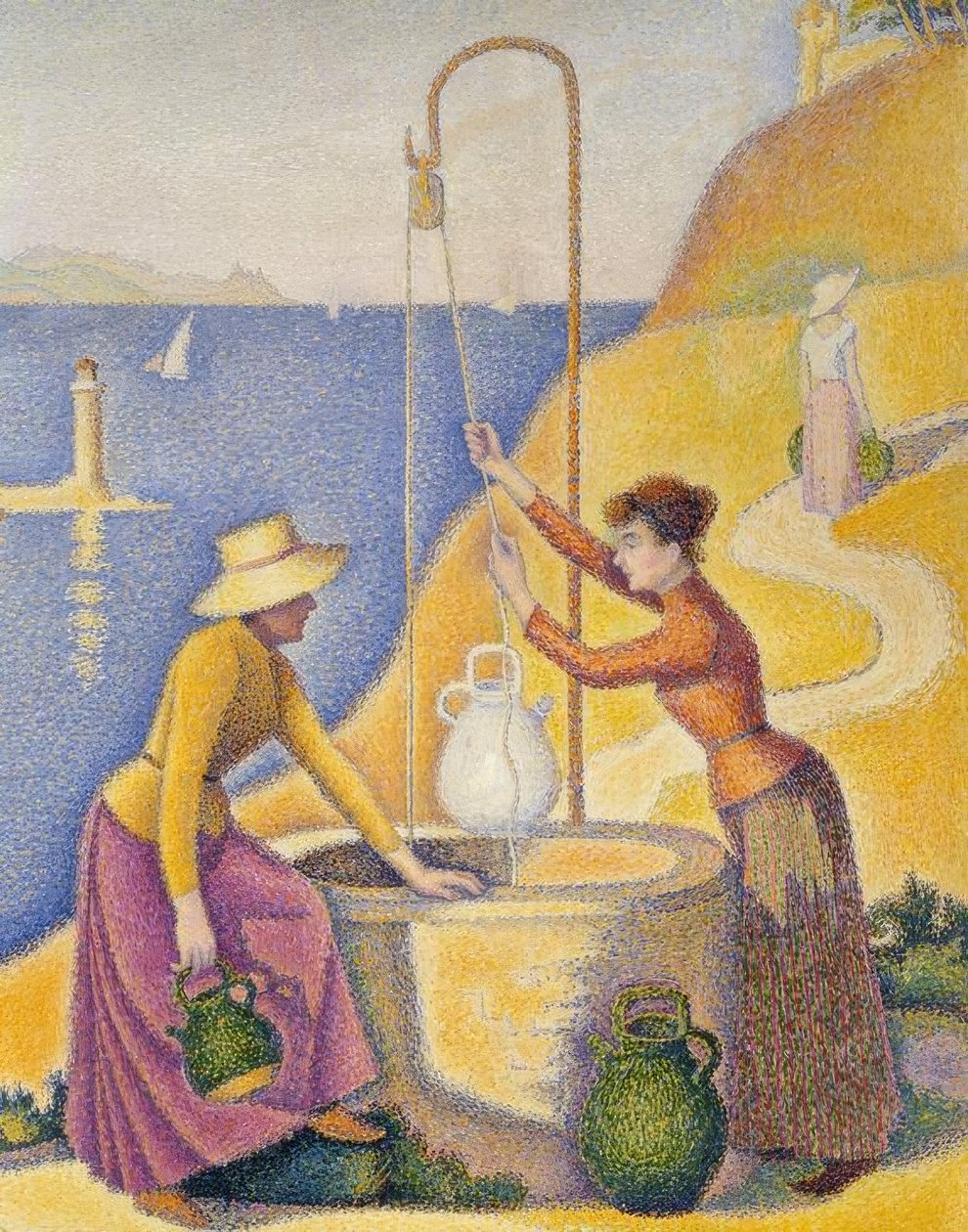 Kvinnor vid brunnen (Opus 238) av Paul Signac