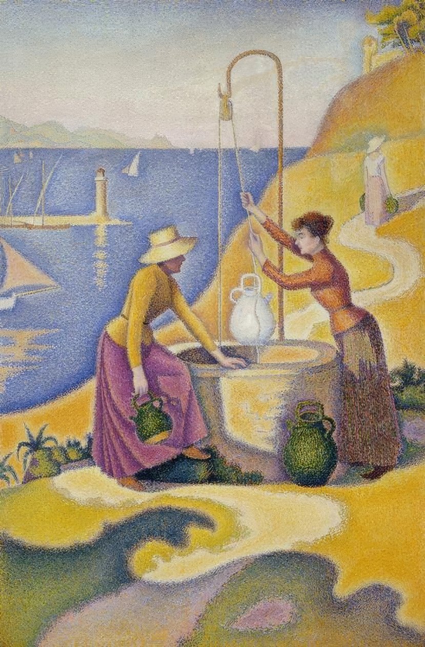 Kvinnor vid brunnen (Opus 238) av Paul Signac