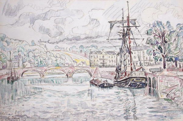 Hennebont av Paul Signac