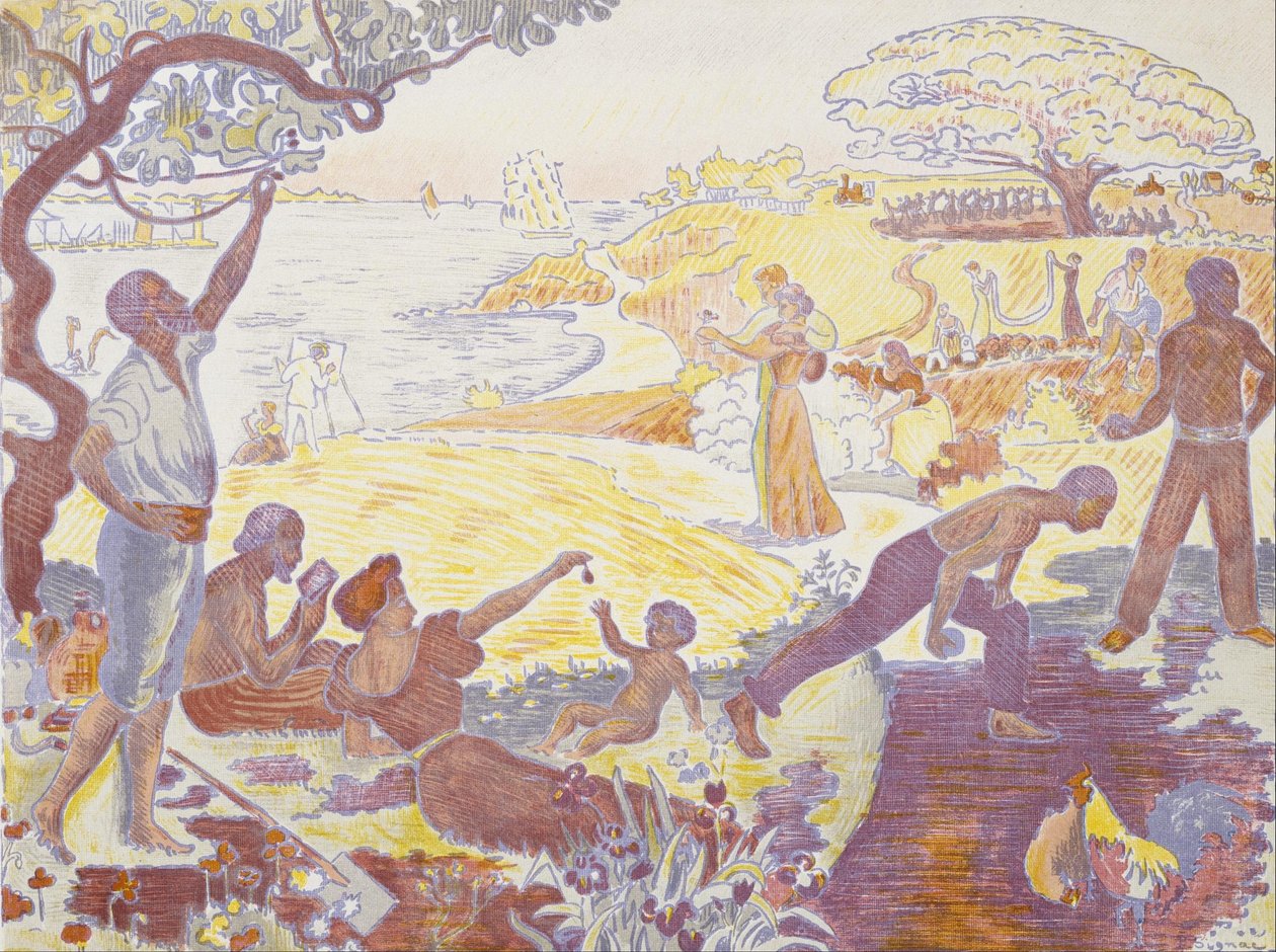 I harmonins tid: Livsglädjen - Söndag vid havet av Paul Signac