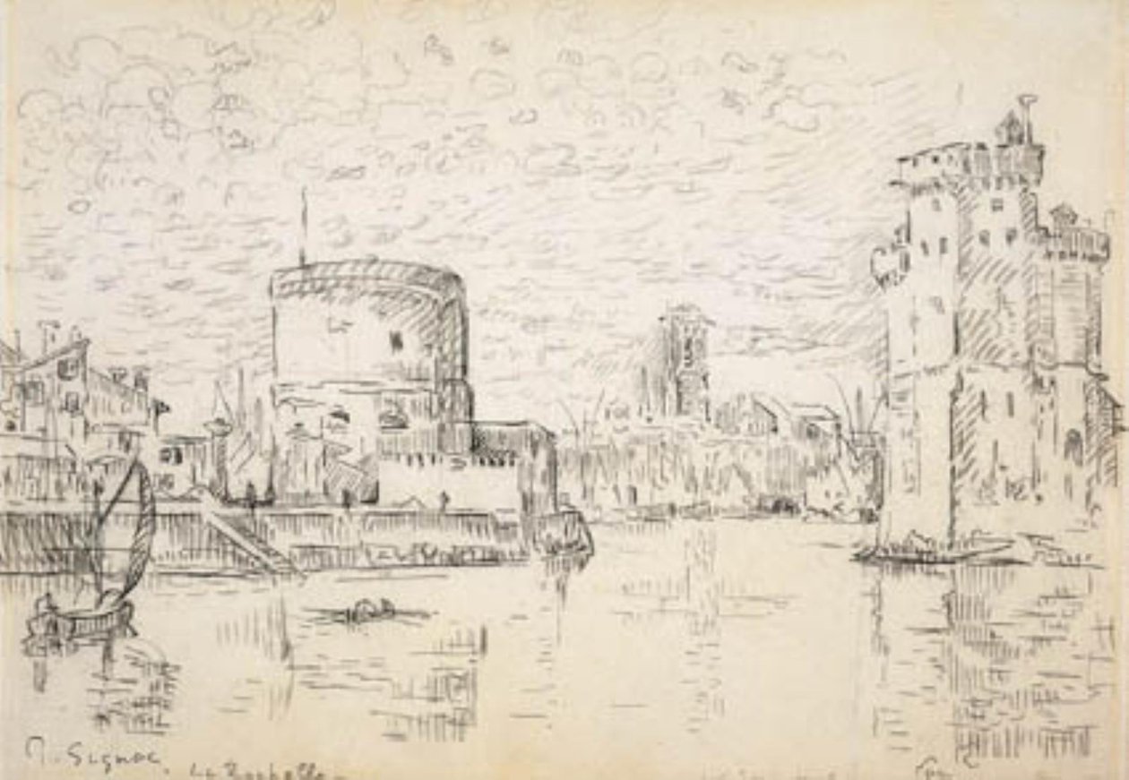 Ingången till den gamla hamnbassängen i La Rochelle av Paul Signac
