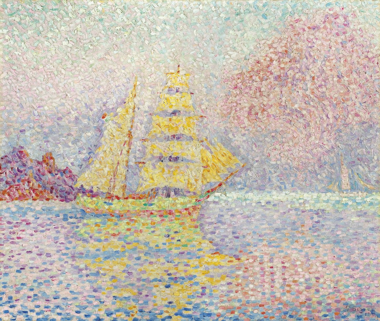 Italiensk brig i Agay, 1901 av Paul Signac