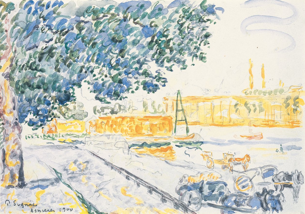 Seinen vid Asnières av Paul Signac