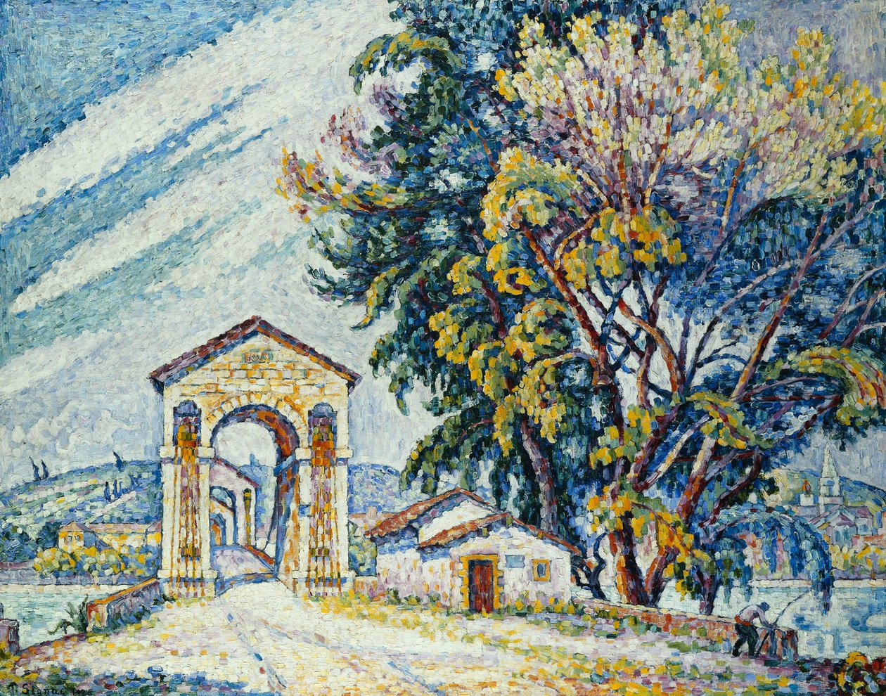 Bron vid Bourg-Saint-Andeol, 1926 av Paul Signac