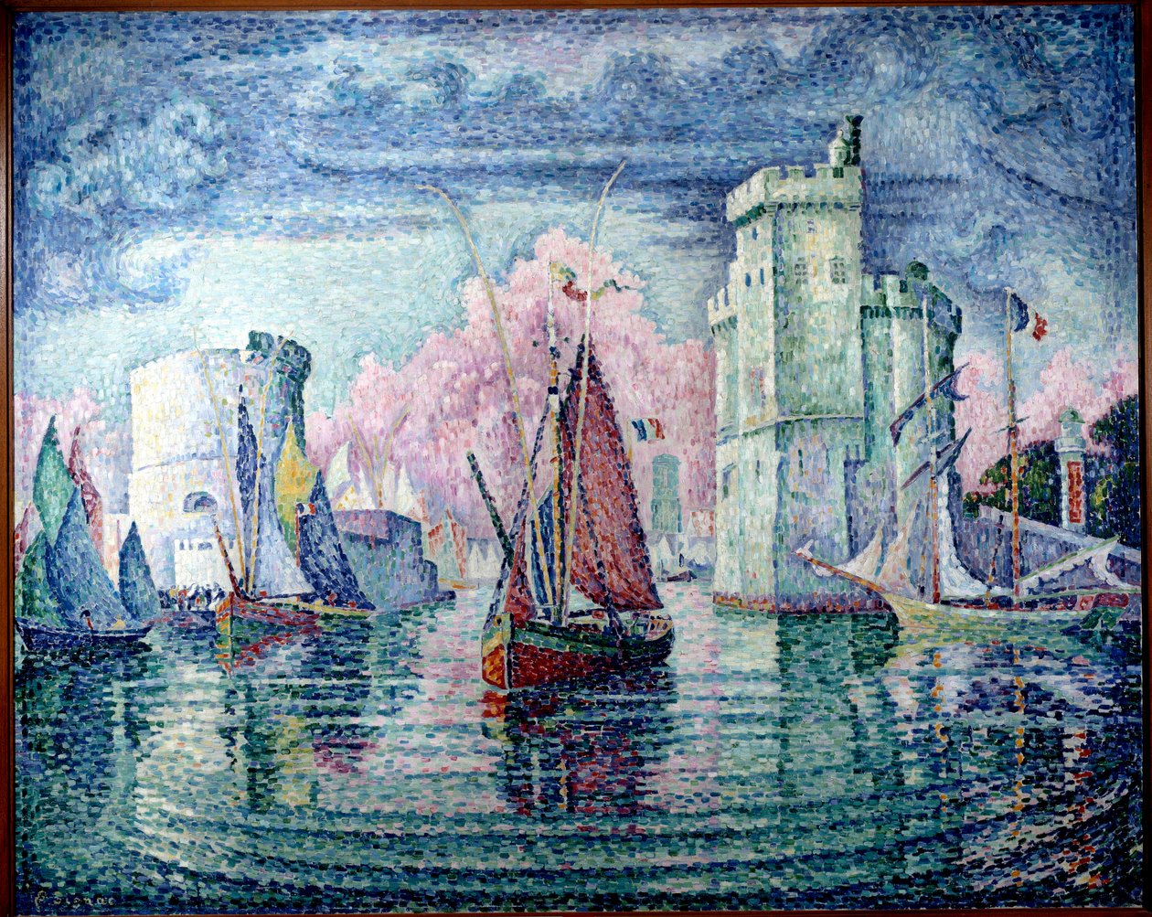 La Rochelles hamn Målning av Paul Signac (1863-1935) 1921 Sön. 1,3x1,62 m Paris, Musée d