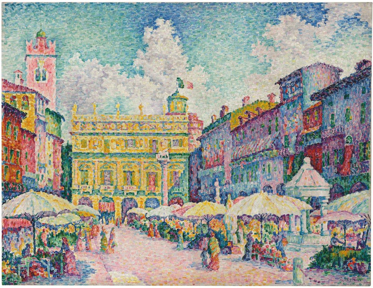 Veronas marknad av Paul Signac