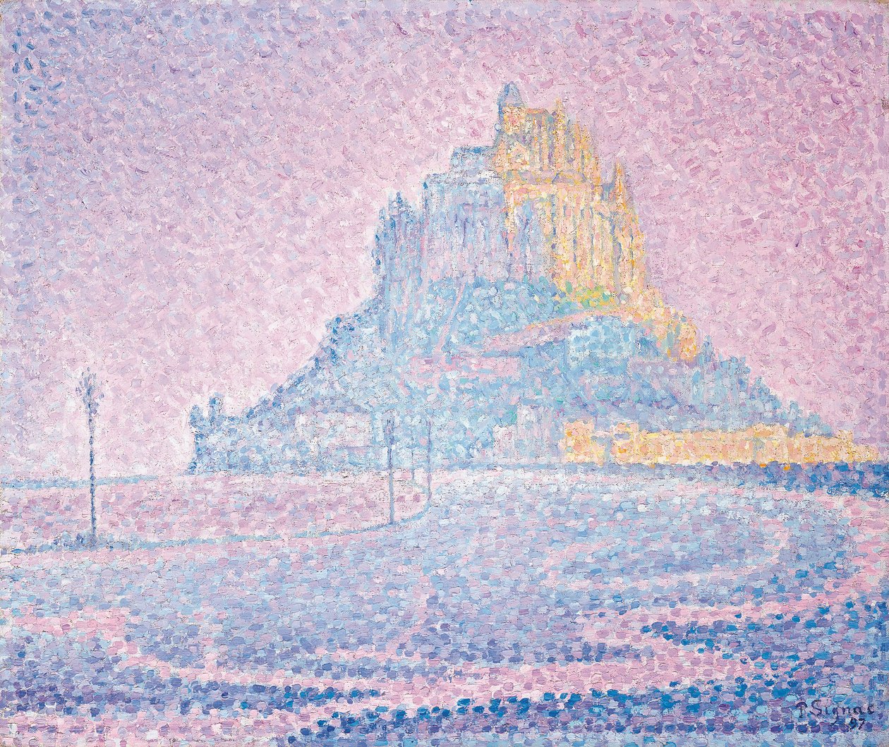Mont Saint-Michel, Dimma och sol, 1897 av Paul Signac