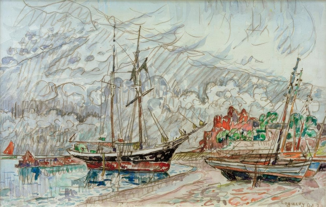 P. Signac / Marine a Loquivy av Paul Signac