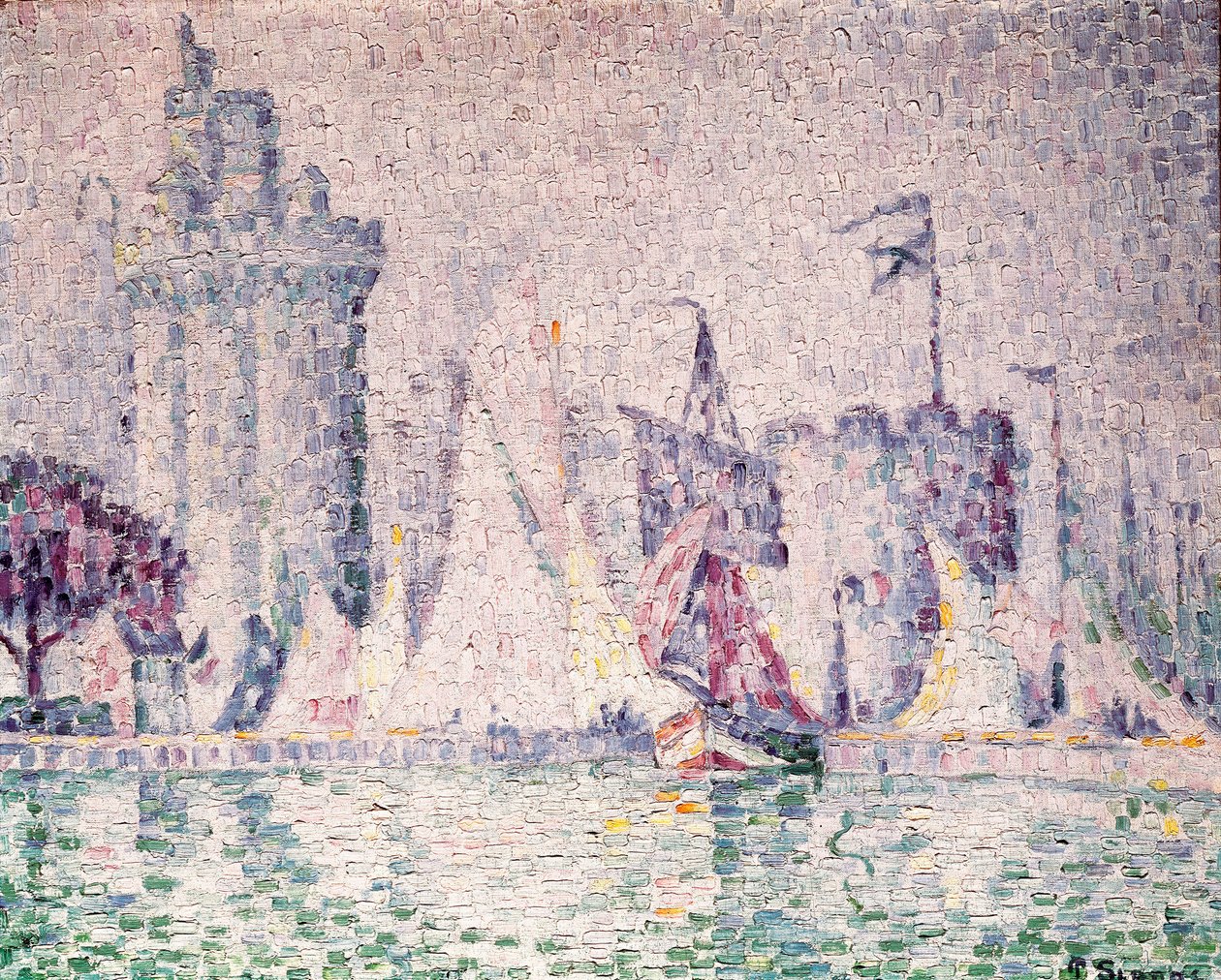 Hamnen i La Rochelle av Paul Signac