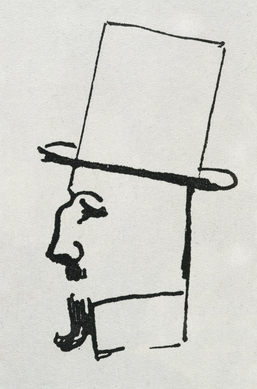 Porträtt av Félix Fénéon (bläck på papper) av Paul Signac