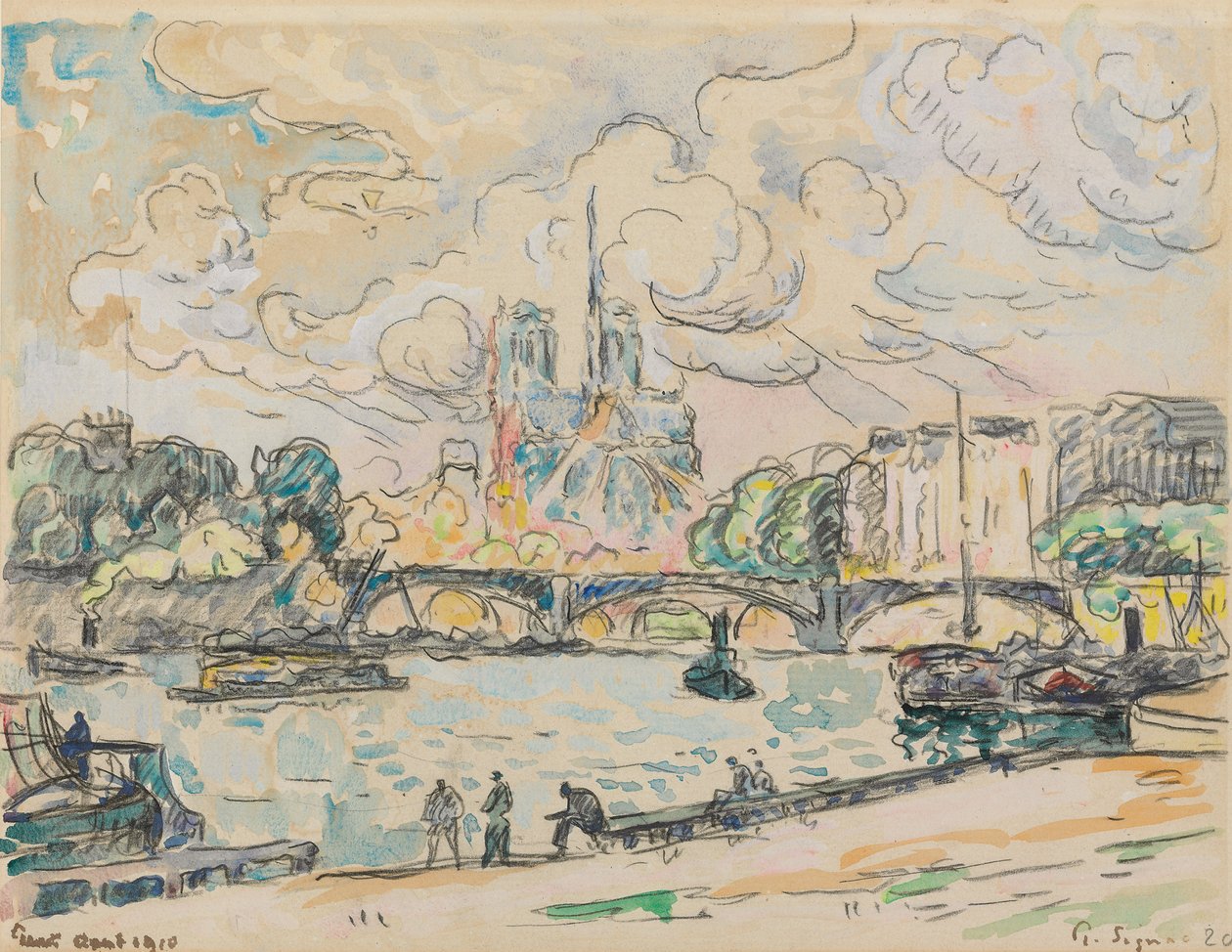 Kajen i Austerlitz, 1910 av Paul Signac