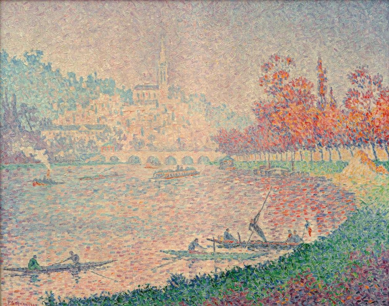 Saint-Cloud (Die Seine bei Saint-Cloud) av Paul Signac
