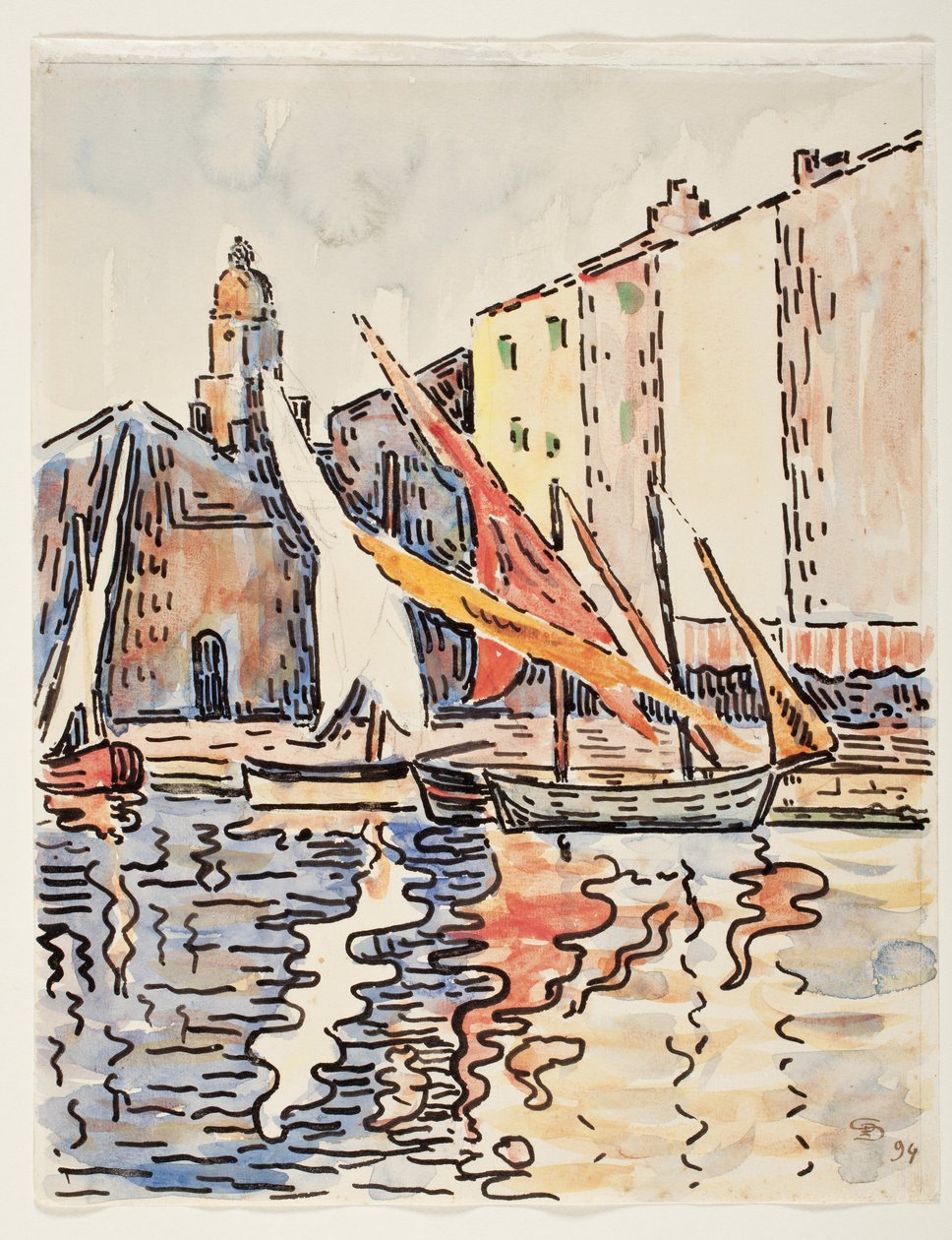 Saint-Tropez: kvällssol av Paul Signac
