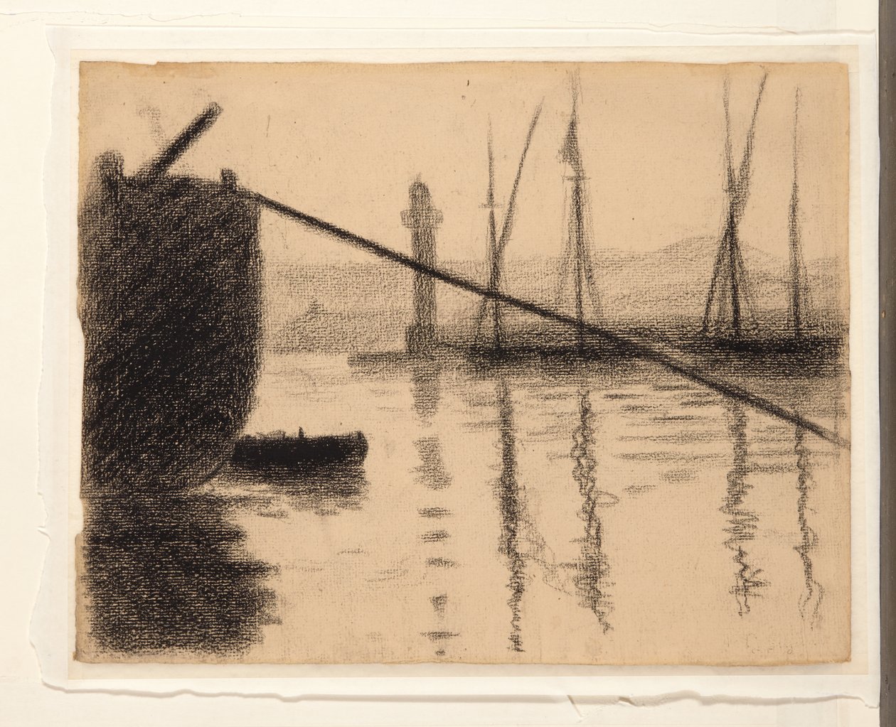 Saint-Tropez, piren sett från varvet, 1892 av Paul Signac