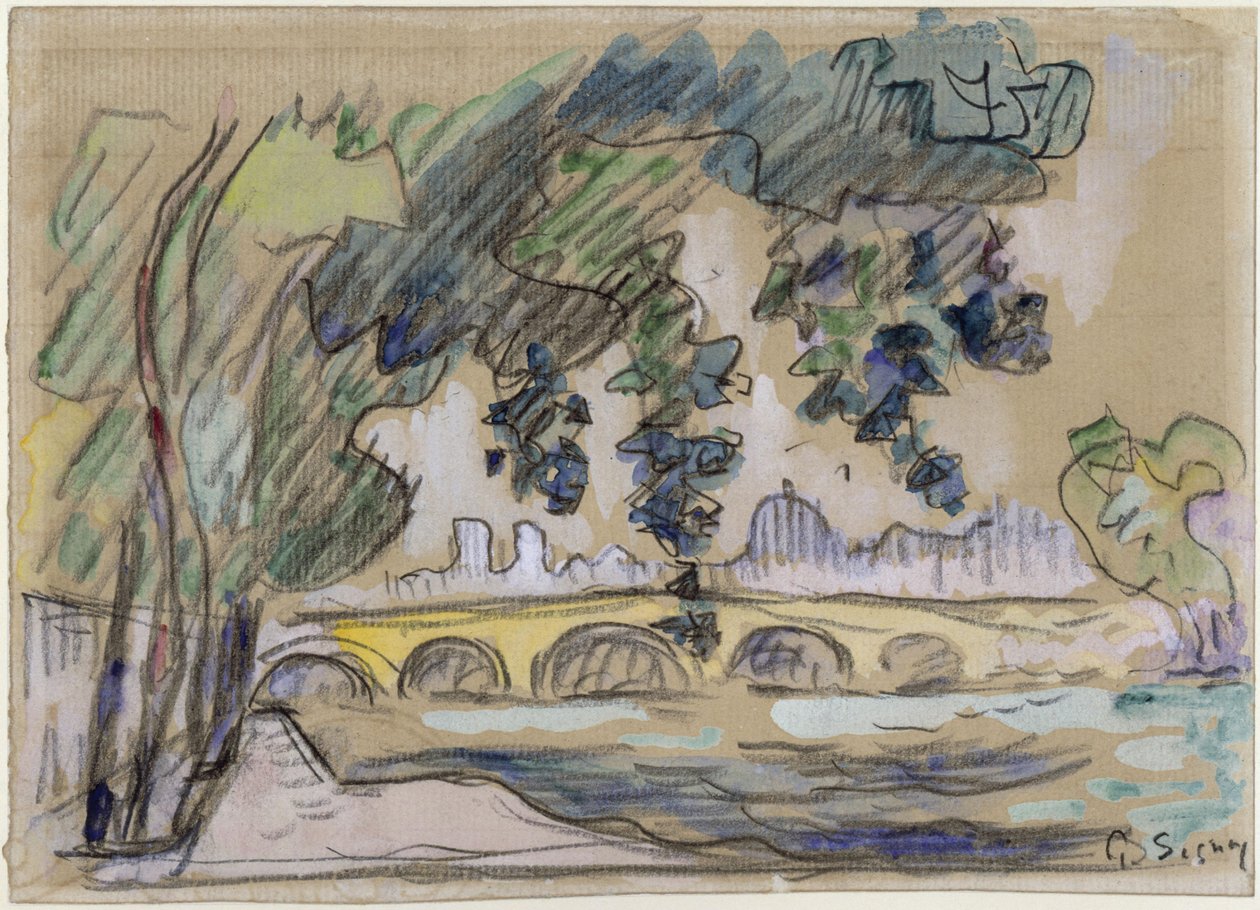 Broar över Seine av Paul Signac