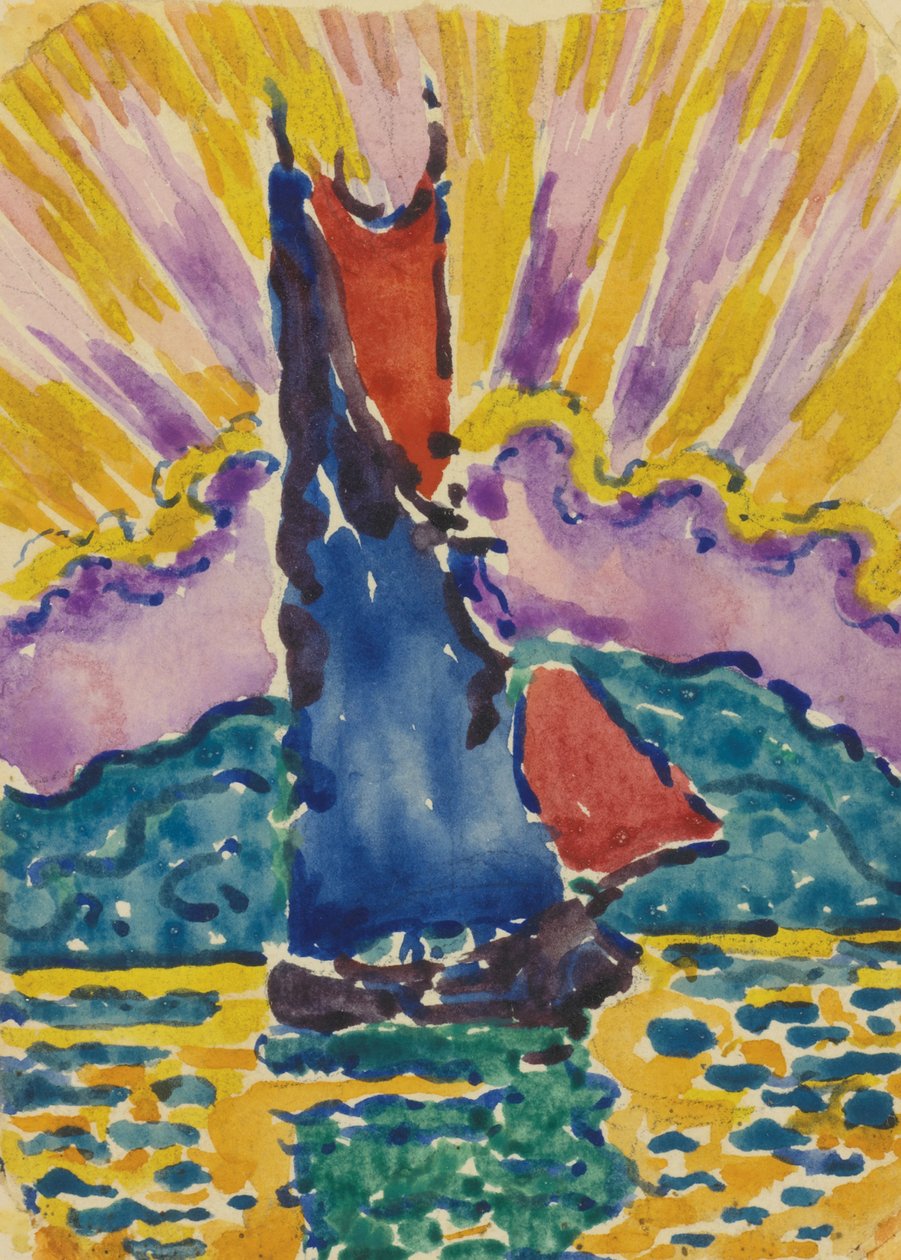 Solnedgång LÉventail, ca. 1905 av Paul Signac