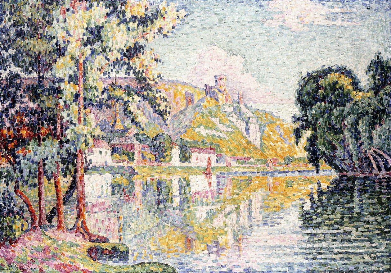 The Andelys, Gaillard Chateau, 1921 av Paul Signac