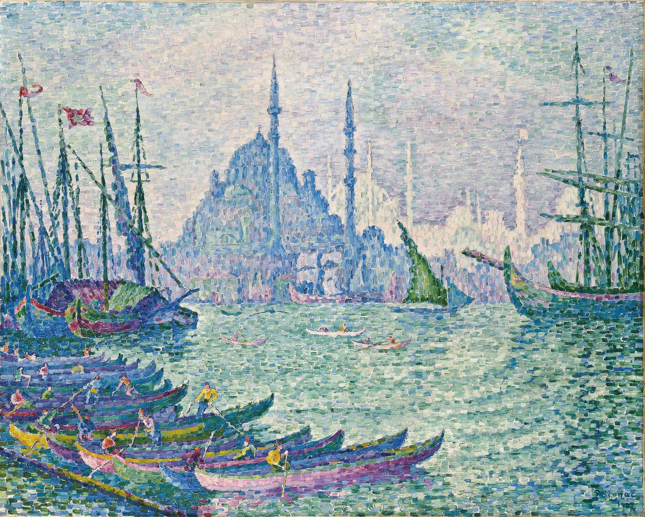 The Golden Horn, Minares - Signac, Paul (1863-1935) - 1907 - Olja på duk - 73x92,5 - Privat samling av Paul Signac