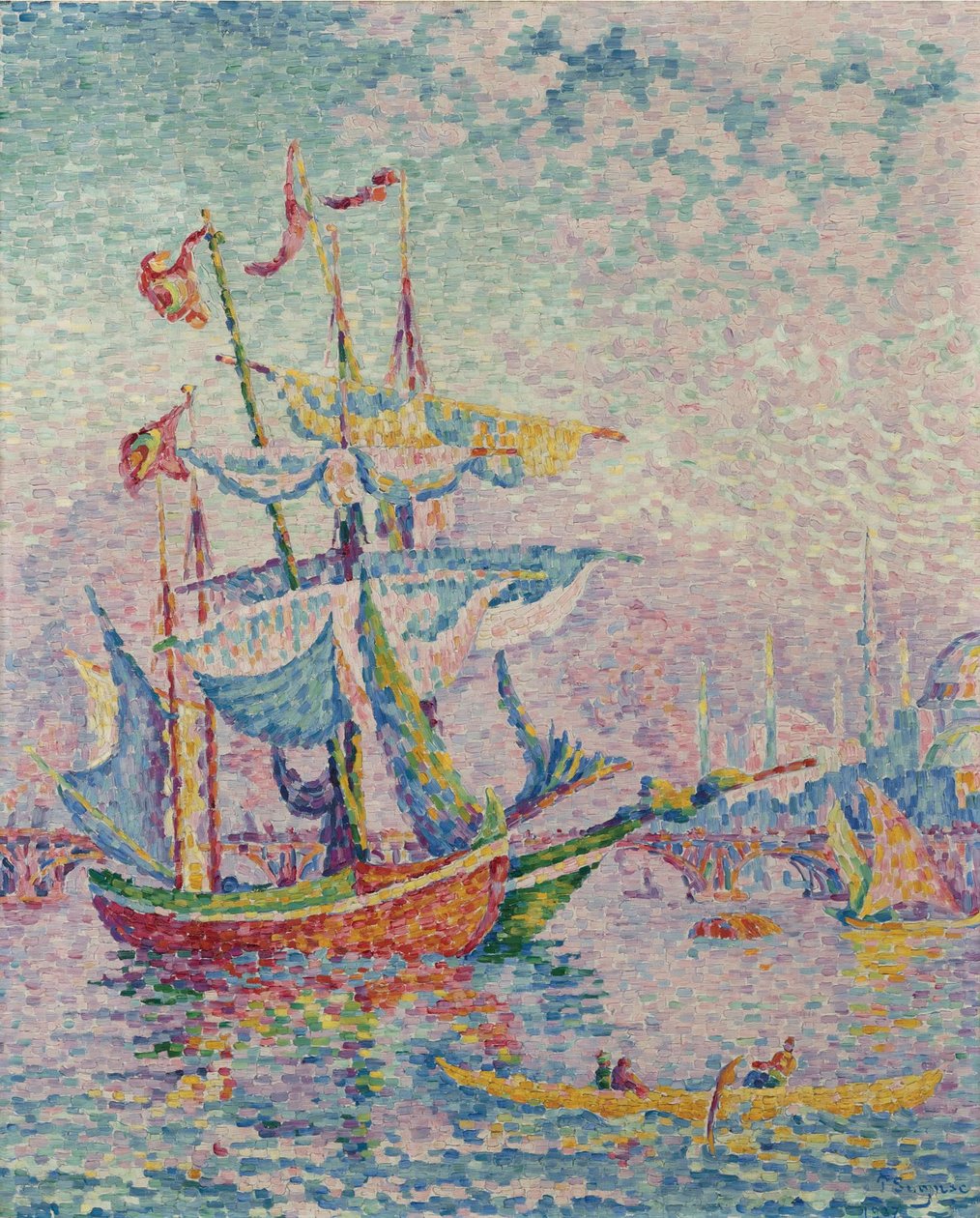 Gyllene hornet. Bron, 1907 av Paul Signac