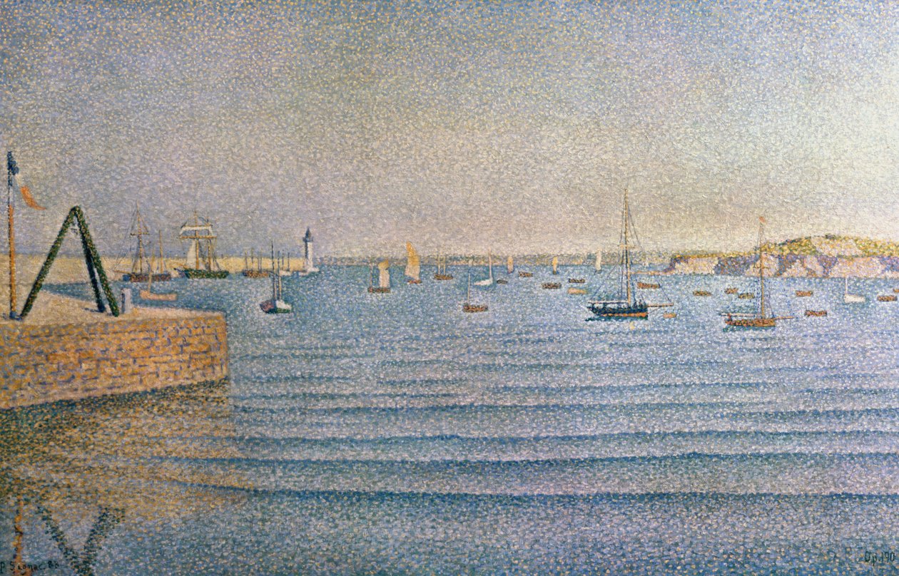 Hamnen i Portrieux, 1888 av Paul Signac