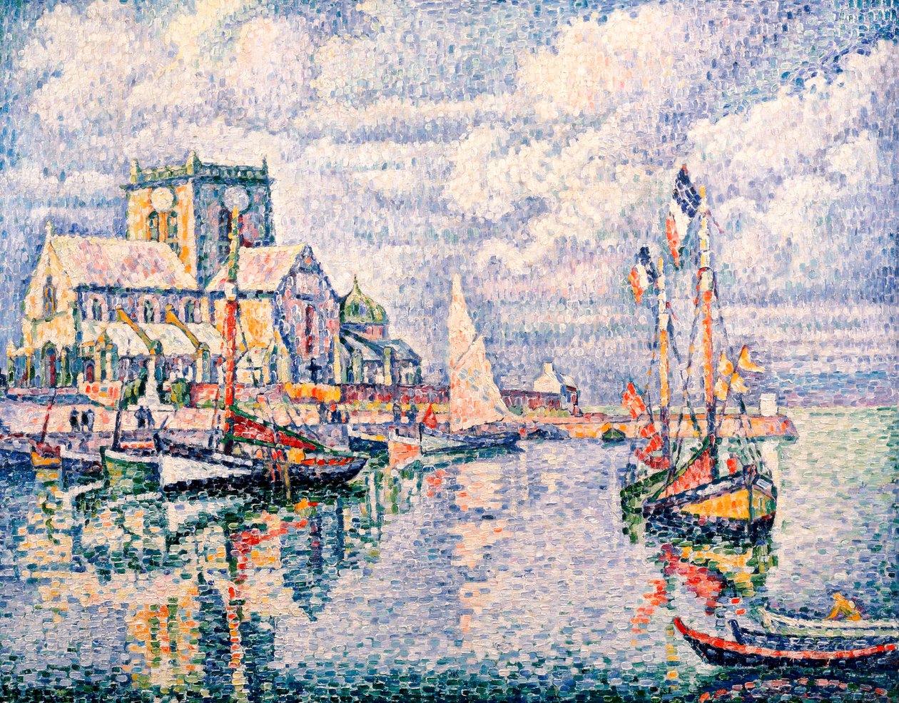 Hamnen i Barfleur, 1931 av Paul Signac