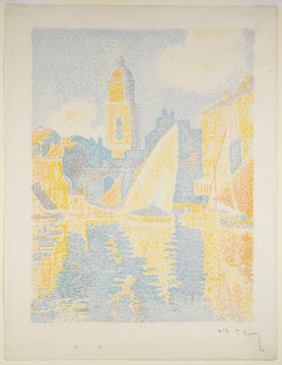 Hamnen i Saint-Tropez II av Paul Signac
