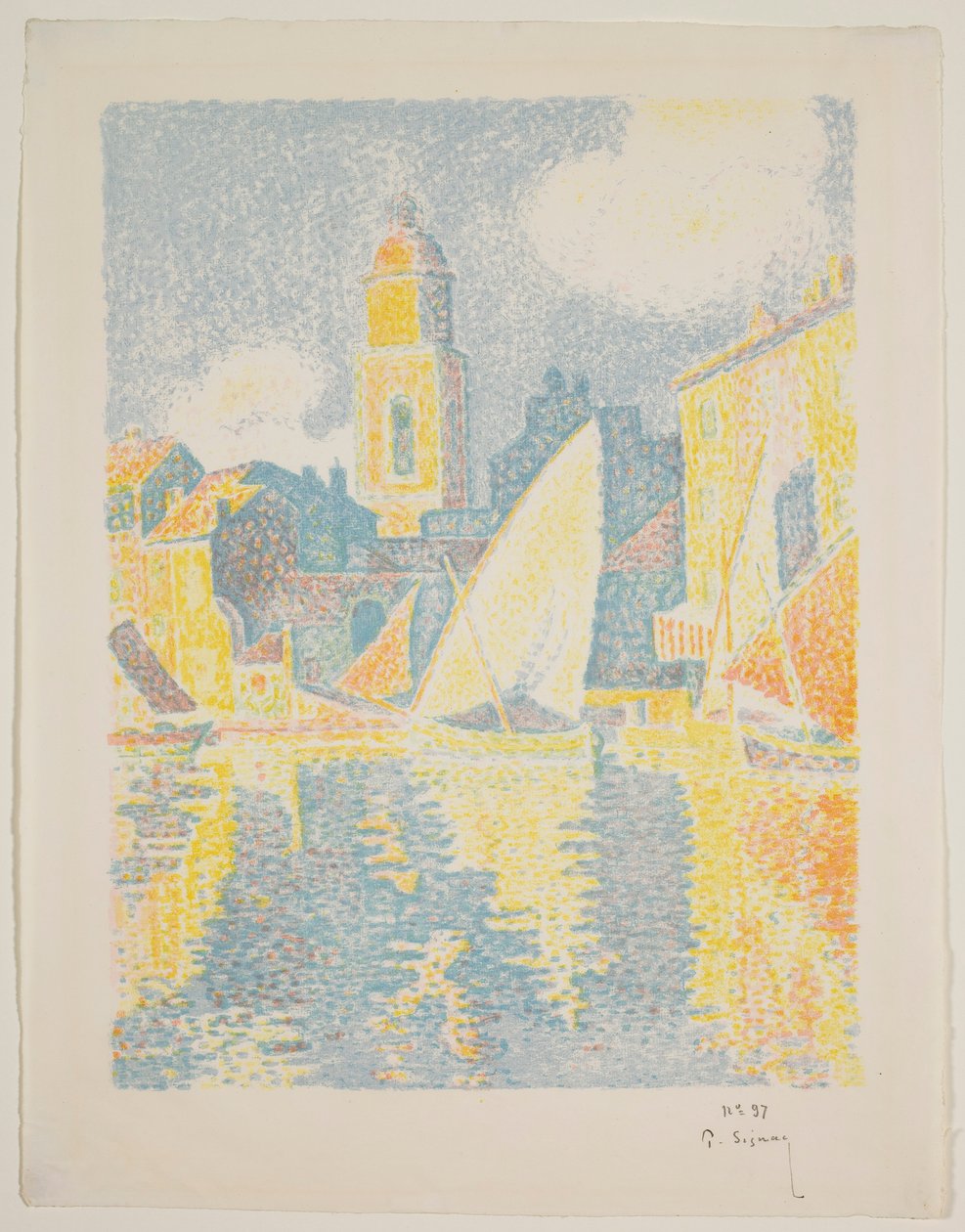Hamnen i St Tropez av Paul Signac