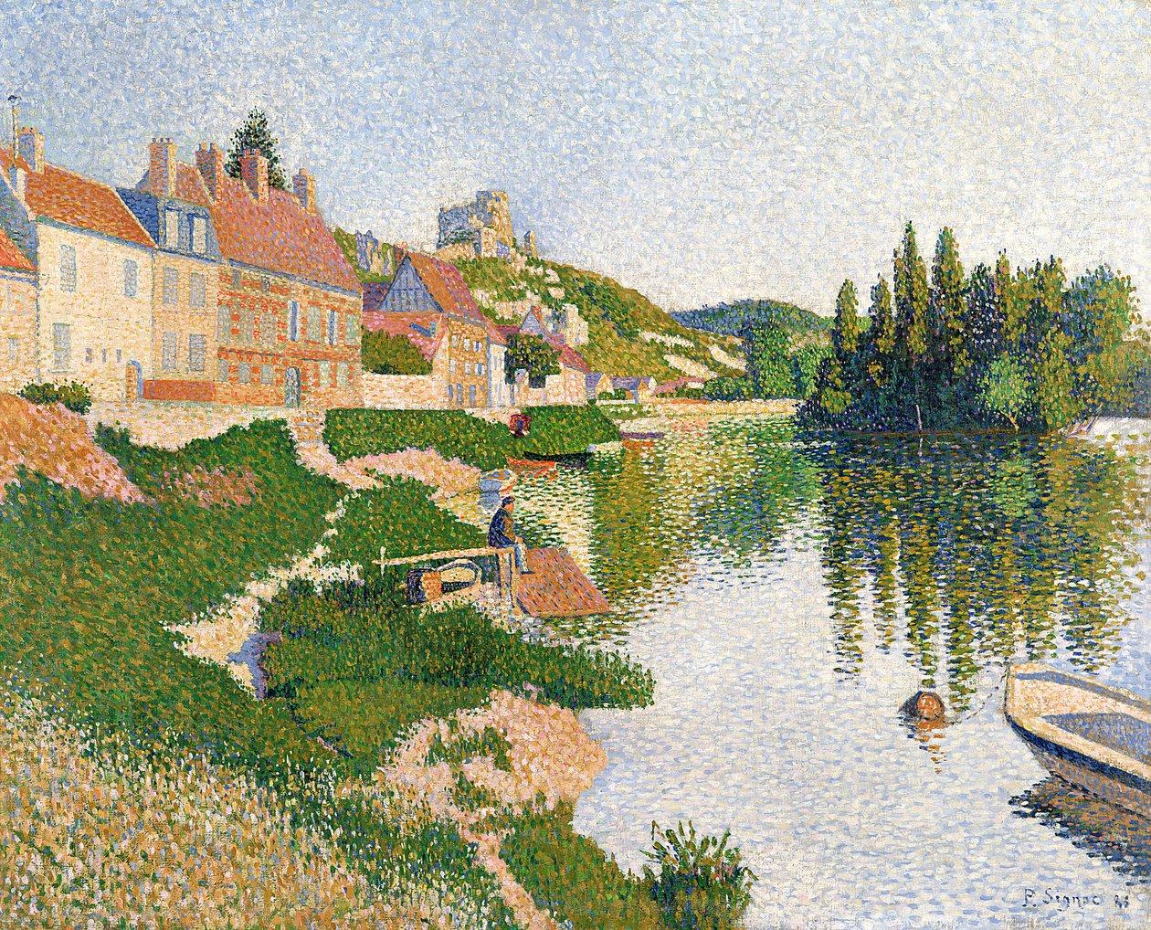 Flodbanken, Petit-Andely av Paul Signac