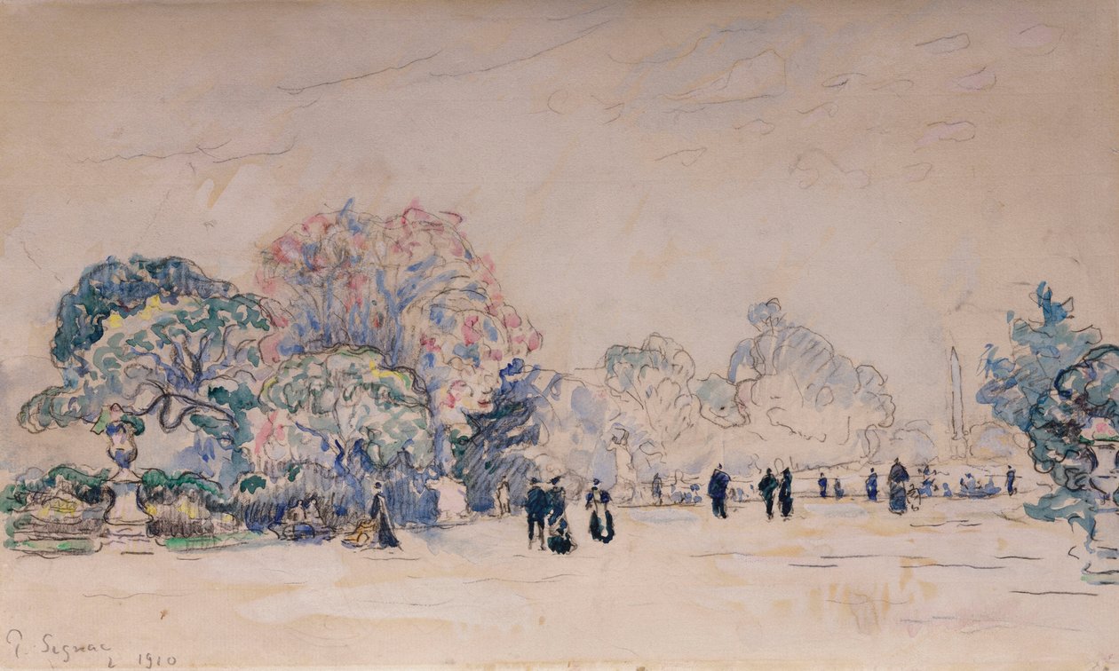 Tuilerierna, Paris, 1910 av Paul Signac