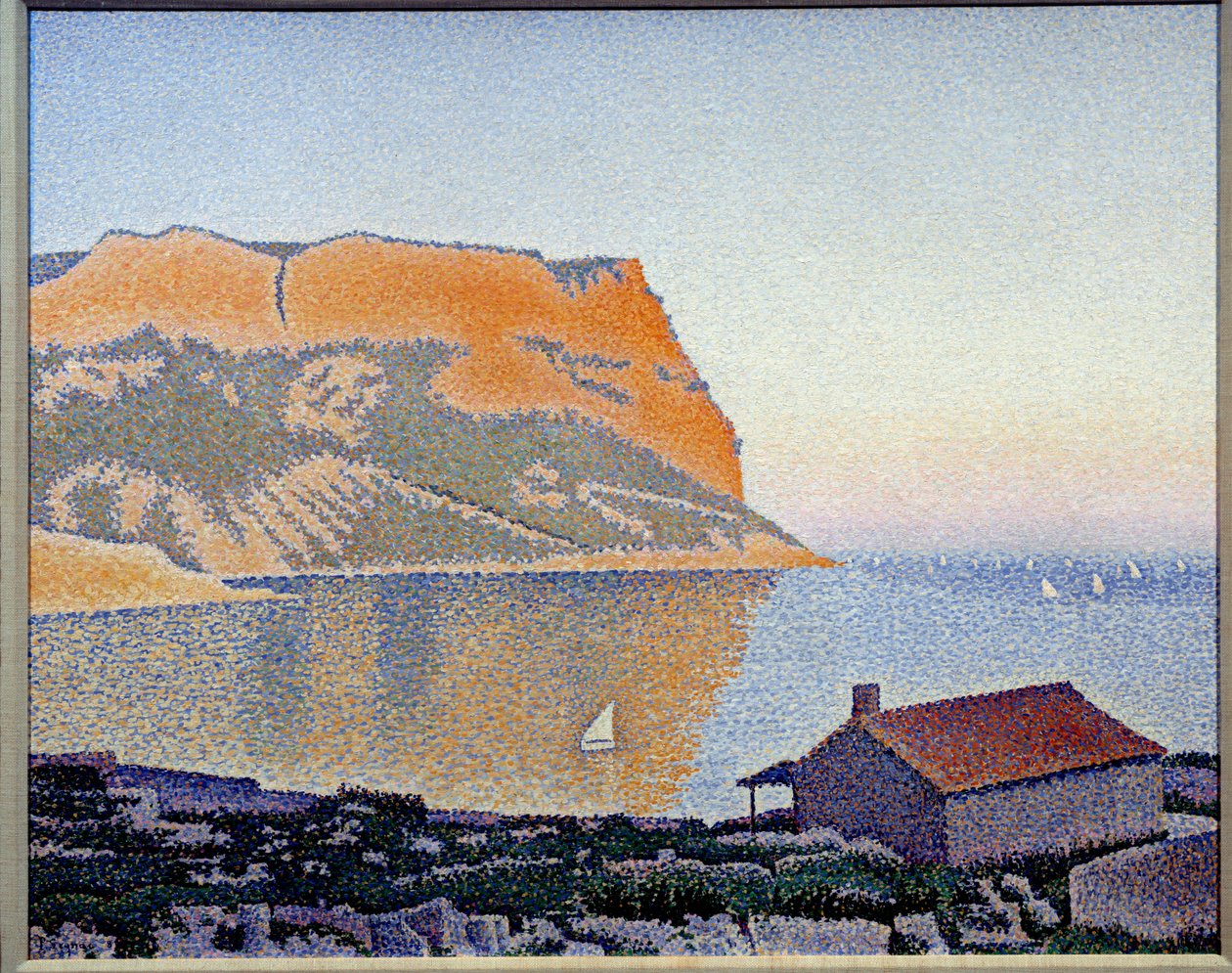Utsikt över svartvinbärsbukten, Cap Canaille Målning av Paul Signac (1863-1935) 1889 Privat samling - Utsikt över Cassisbukten, Cap Canaille. Målning av Paul Signac (1863-1935) av Paul Signac