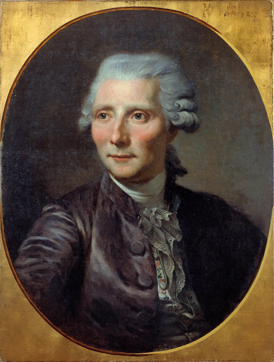 Porträtt av människan (tidigare identifierad med Pierre Augustin Caron de Beaumarchais (1732 - 1799). Målning av Paul Constant Soyer (1823-1903) (från målningen av Jean Baptiste Greuze), olja på duk av Paul Soyer