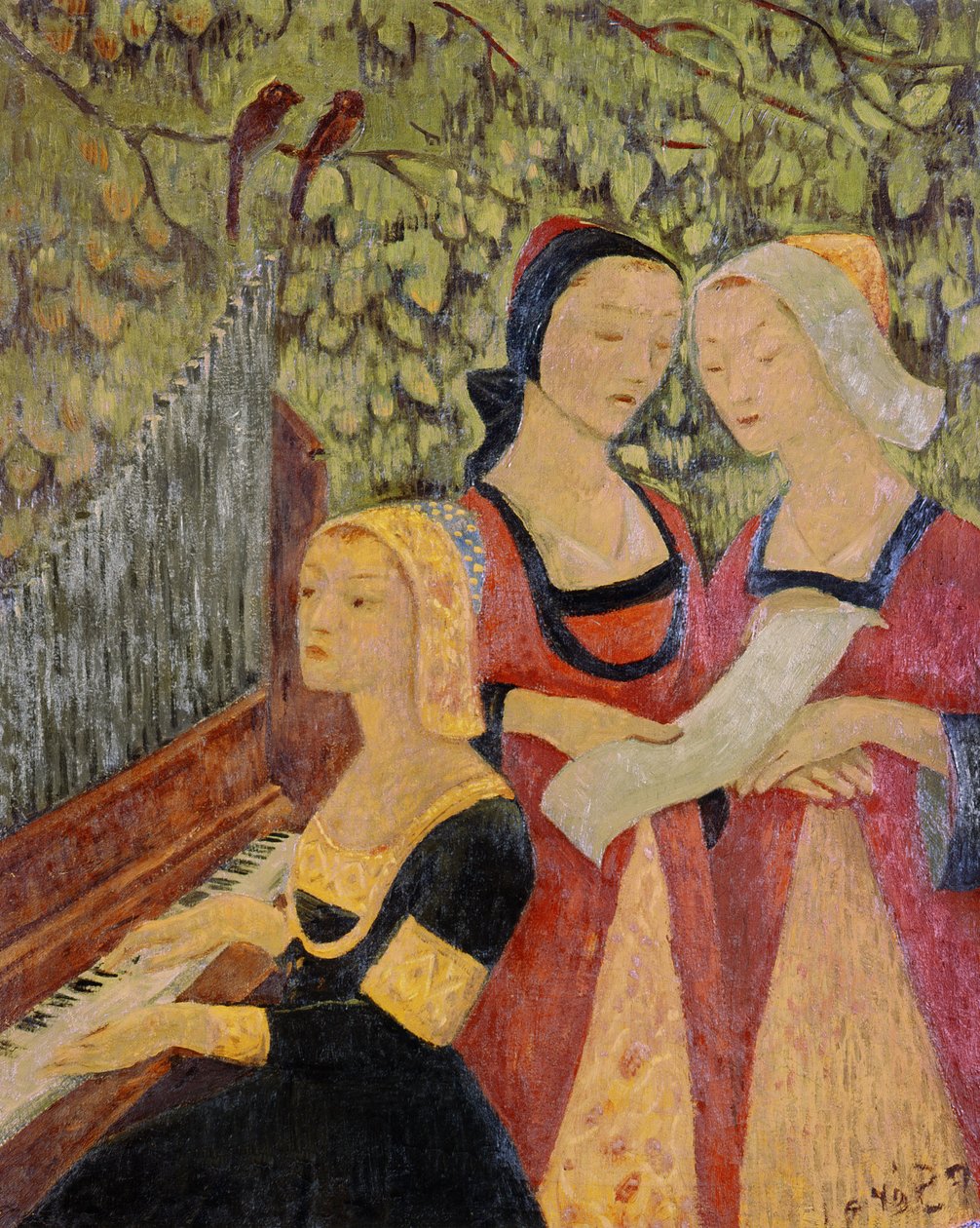 Bretonska kvinnor (olja) av Paul Sérusier