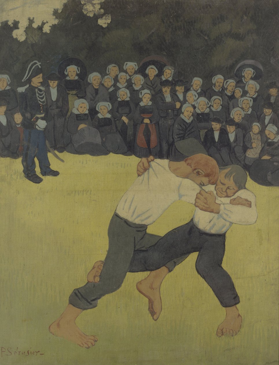 Breton brottning, 1890-1891 av Paul Sérusier