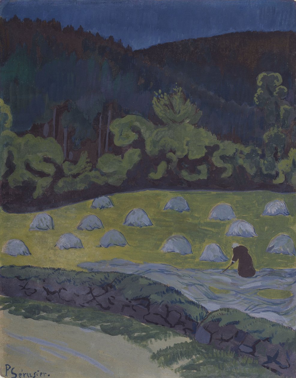 Höslagning av Moonlight (akvarell) av Paul Sérusier