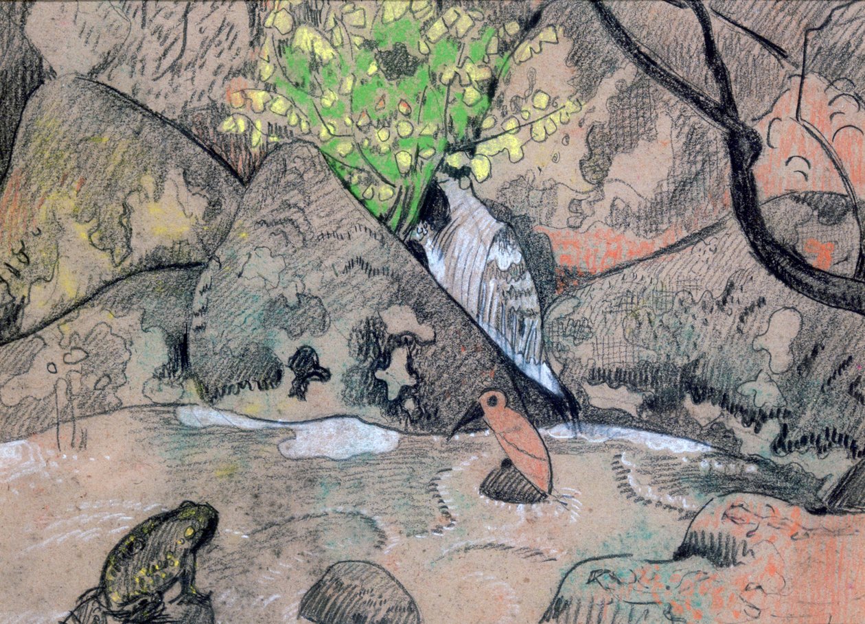 Landskap med en fågel och en padda, c1883-1927 av Paul Sérusier