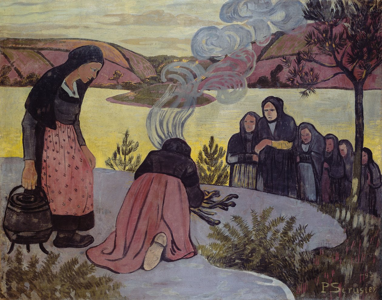 Elden utanför eller Les Mamaus, 1893 av Paul Sérusier