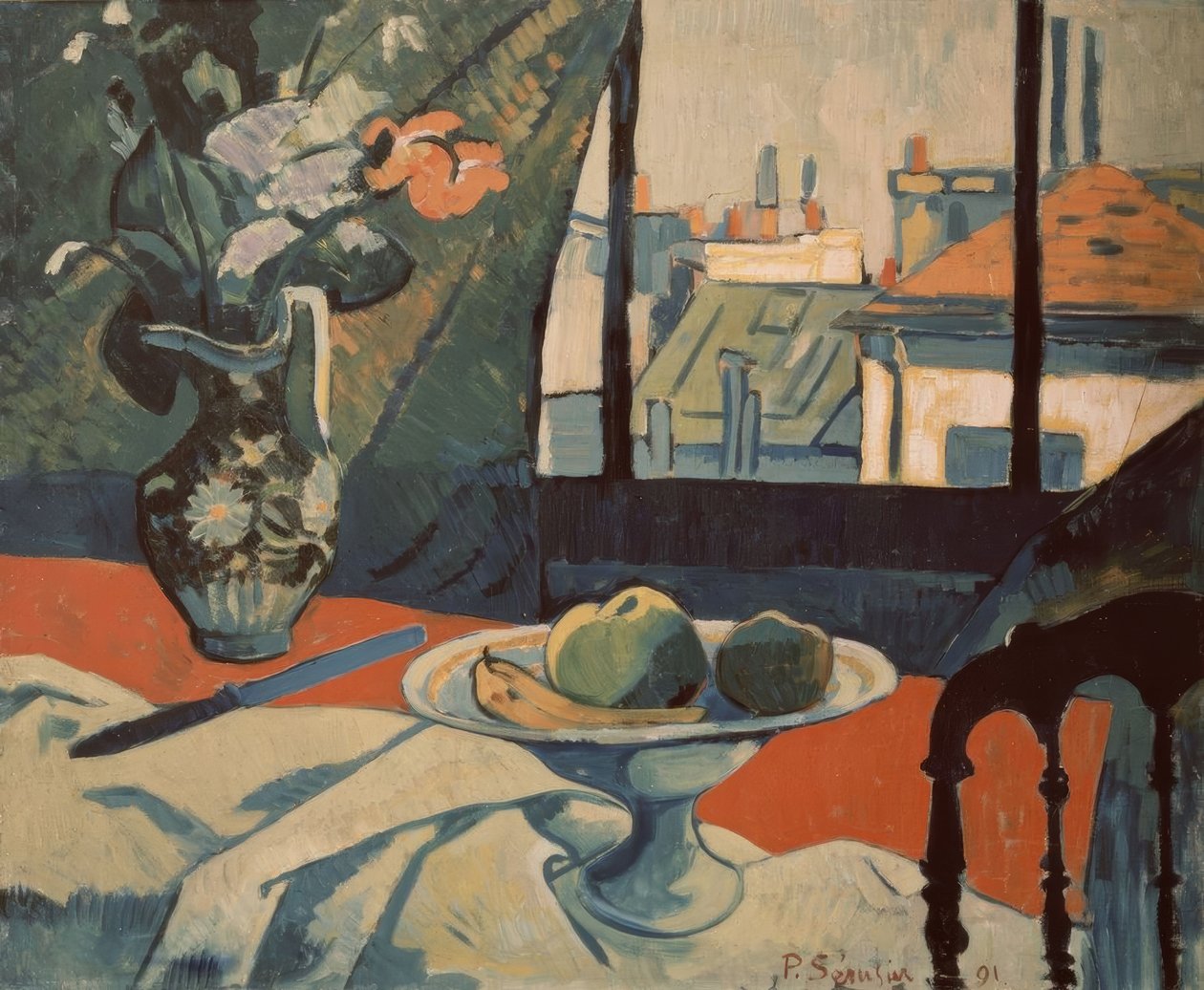 STILLEV I FÖNSTER - 1891 - O/L - NABI-MÅLNING av Paul Sérusier