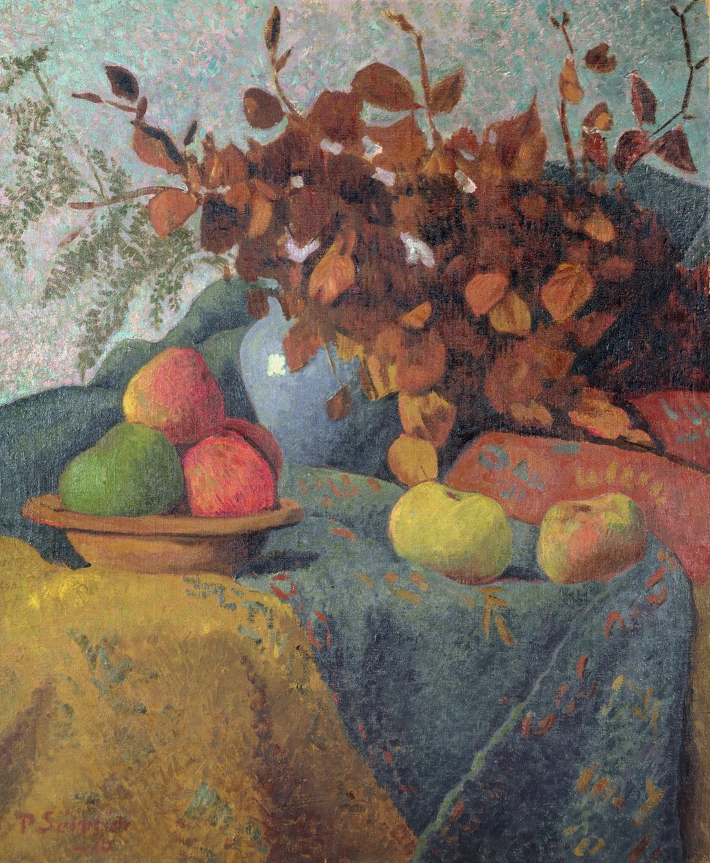 Stilleben av äpplen och höstlöv, 1910 av Paul Sérusier