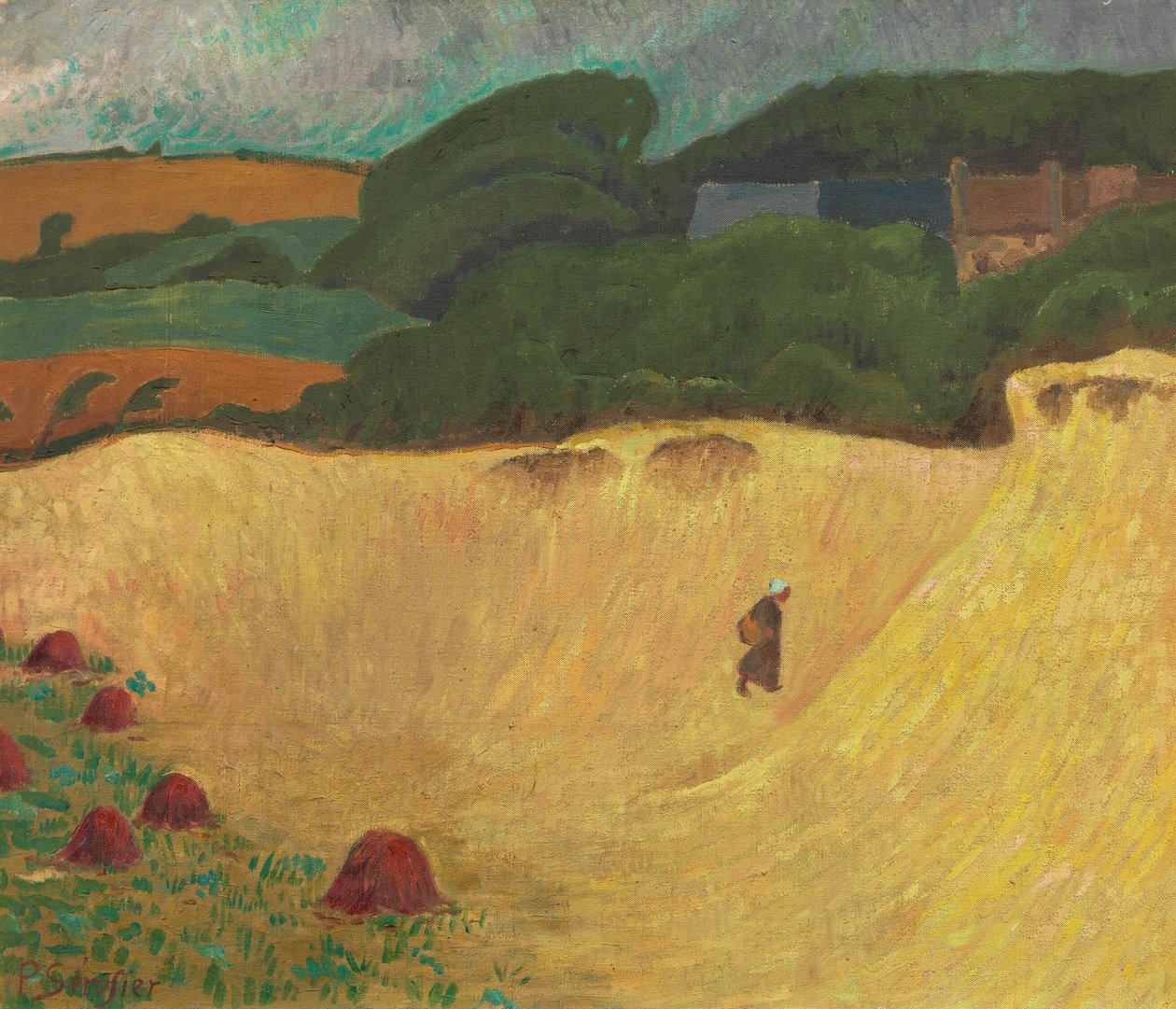 Stranden i Les Grands Sables vid Le Pouldu av Paul Sérusier