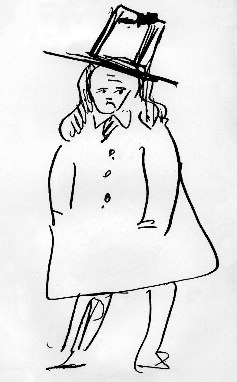 Porträtt av den franske poeten Charles Baudelaire (teckning) av Paul Verlaine