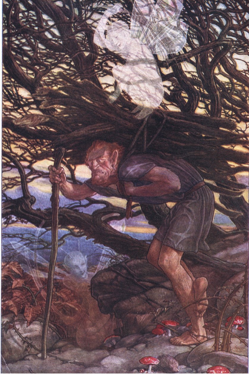 Och ändå behöver jag måste förbanna, illustration från The Tempest, 1908 av Paul Vincent Woodroffe