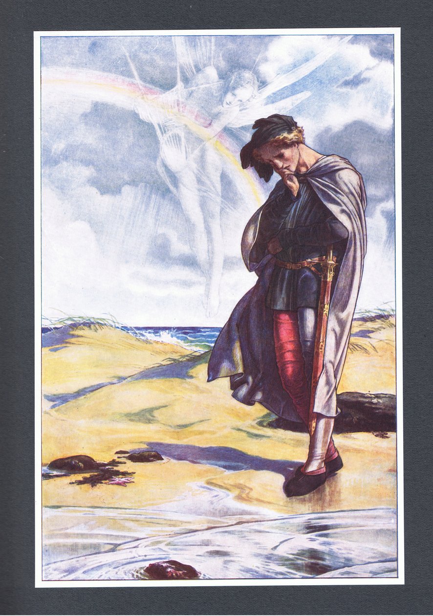 Kom till den gula sanden, illustration från The Tempest, 1908 av Paul Vincent Woodroffe