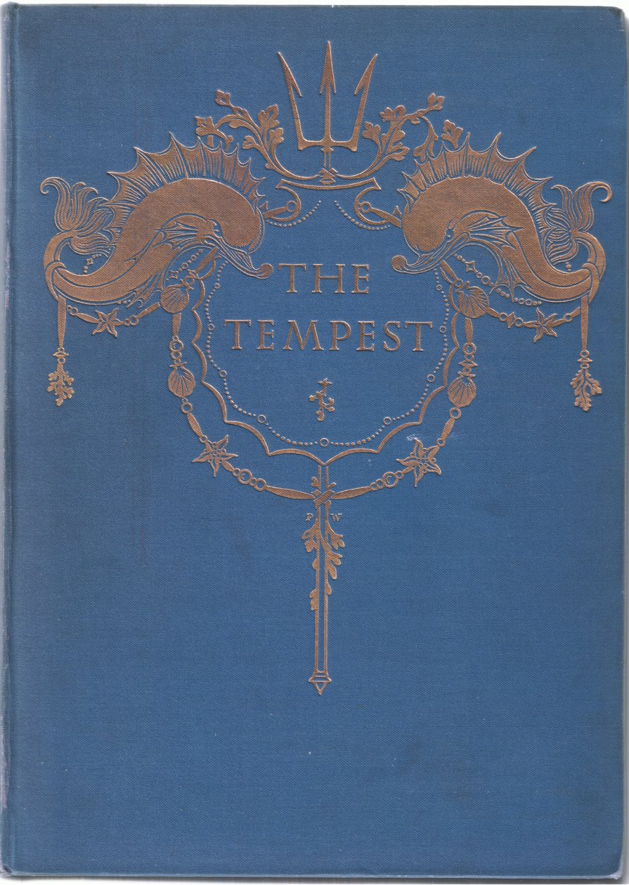 Framsida design, illustration från The Tempest, 1908 av Paul Vincent Woodroffe