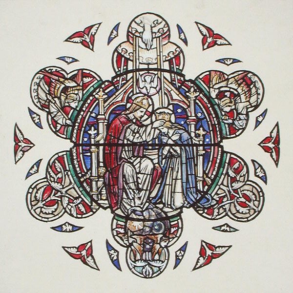 The Coronation of the Virgin, c.1910 (akvarell på papper) av Paul Vincent Woodroffe