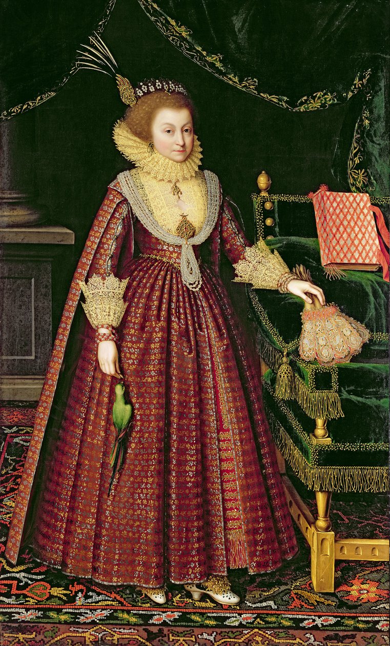 Portrait of a Lady, Possibly Elizabeth, Countess of Kellie, c.1619-20 (olja på duk) av Paul van Somer
