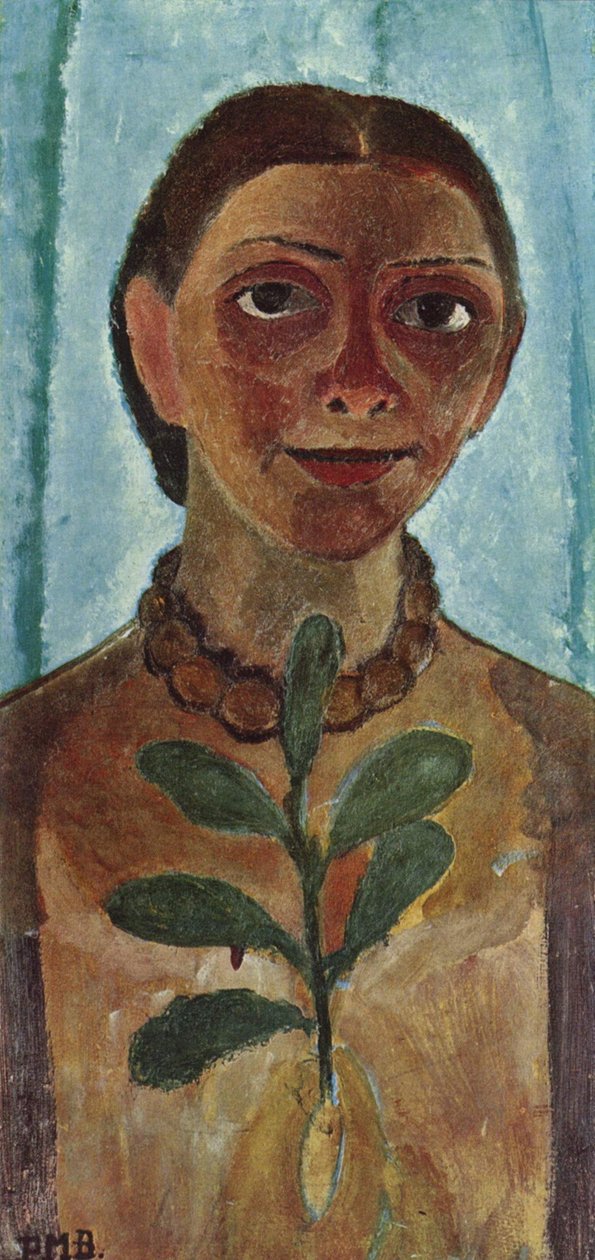 Die Malerin mit Kamelienzweig  av Paula Modersohn-Becker