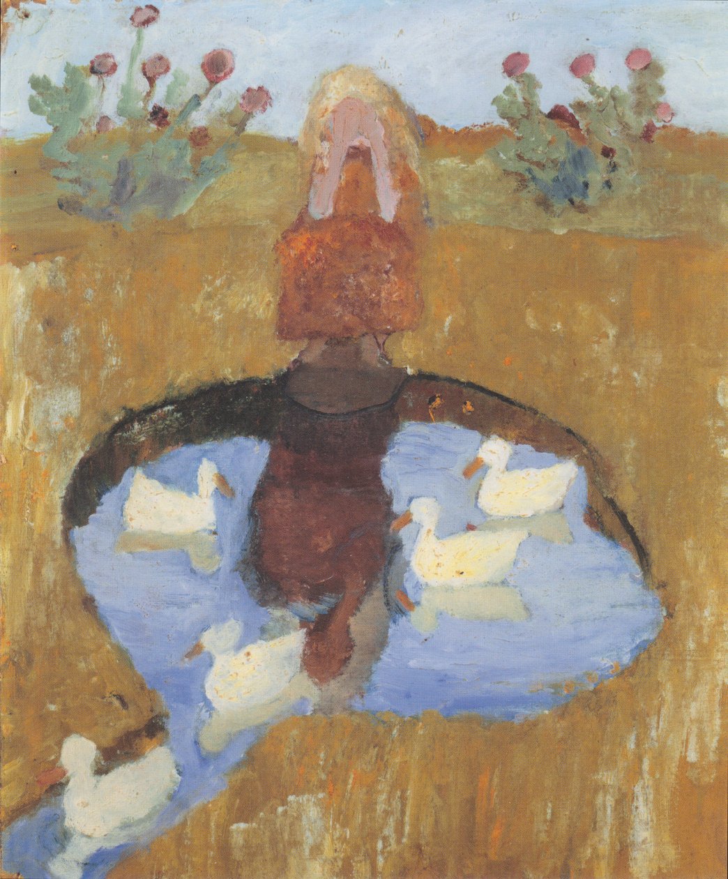 Flicka vid ankdammen av Paula Modersohn Becker