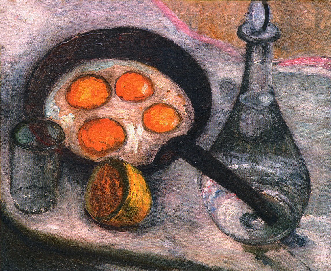 Stilleben mit Spiegeleiern av Paula Modersohn Becker